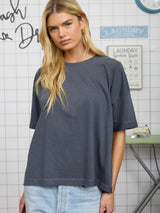 Karla Washed Relaxed Knit Tee - BarBelles Boutique