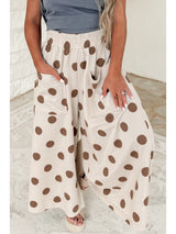 Polka Babe High Waist Polka Dots Full-Length Pants - BarBelles Boutique