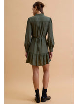 Rosalia Ruffled Mini Shirt Dress