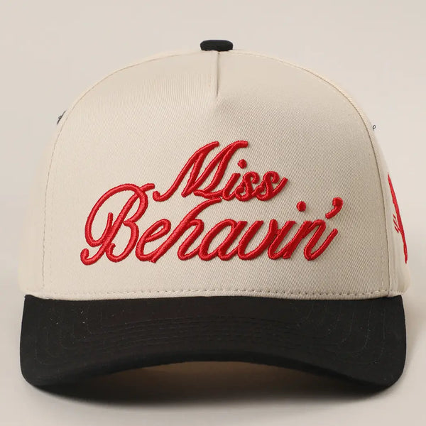 Miss Behavin' Embroidered Hat