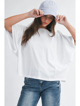 Scarlett Boxy Dolman Short Sleeve Top - BarBelles Boutique