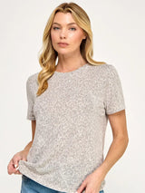 Hacci Slub Printed Tee - BarBelles Boutique
