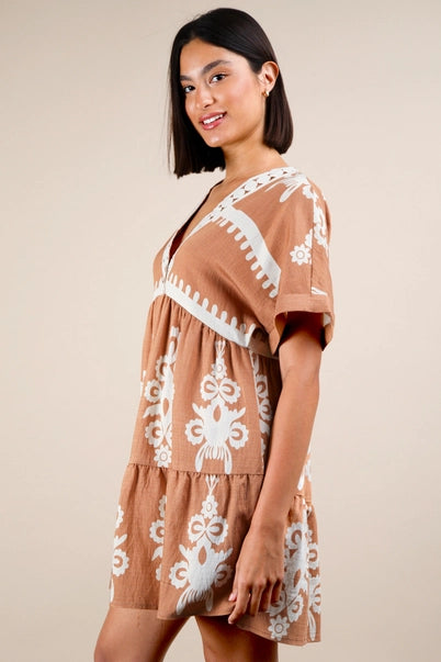 She's Sweet Woven Embroidered Mini Dress.