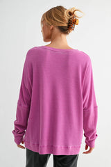 Cozy Waffle Ribbed Pullover