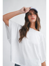 Scarlett Boxy Dolman Short Sleeve Top - BarBelles Boutique