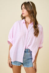 Sweetness Striped Button Down - BarBelles Boutique