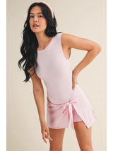Brittany Wrap Tie Front Mini Dress - BarBelles Boutique