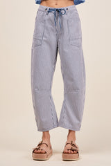 Whoa! Pin Stripe Barrel Pants