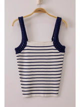 Love Me Crochet Striped Tank - BarBelles Boutique