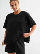 Melody Raw Edge Pocket Tee