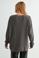 Cozy Waffle Ribbed Pullover