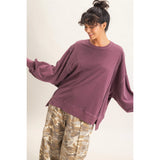 Wherever Whenever Raw Edge Sweatshirt - BarBelles Boutique