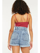 Daisy Ultra High Rise Denim Shorts - BarBelles Boutique