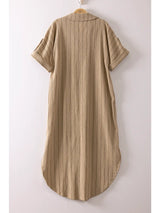 Safe Haven Button Down Shirt Dress - BarBelles Boutique