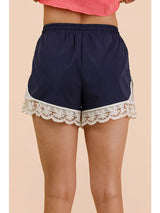 Love Me Lace Trim Active Shorts - BarBelles Boutique