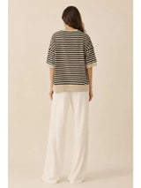 Caroline Oversized Stripe Casual Knit Top