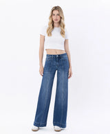 Cassie High Rise Hem Wide Leg Jeans - BarBelles Boutique