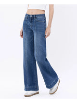 Cassie High Rise Hem Wide Leg Jeans - BarBelles Boutique