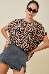 She's A Babe Tiger Print Top