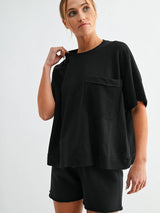 Melody Raw Edge Pocket Tee