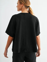 Melody Raw Edge Pocket Tee