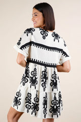She's Sweet Woven Embroidered Mini Dress.