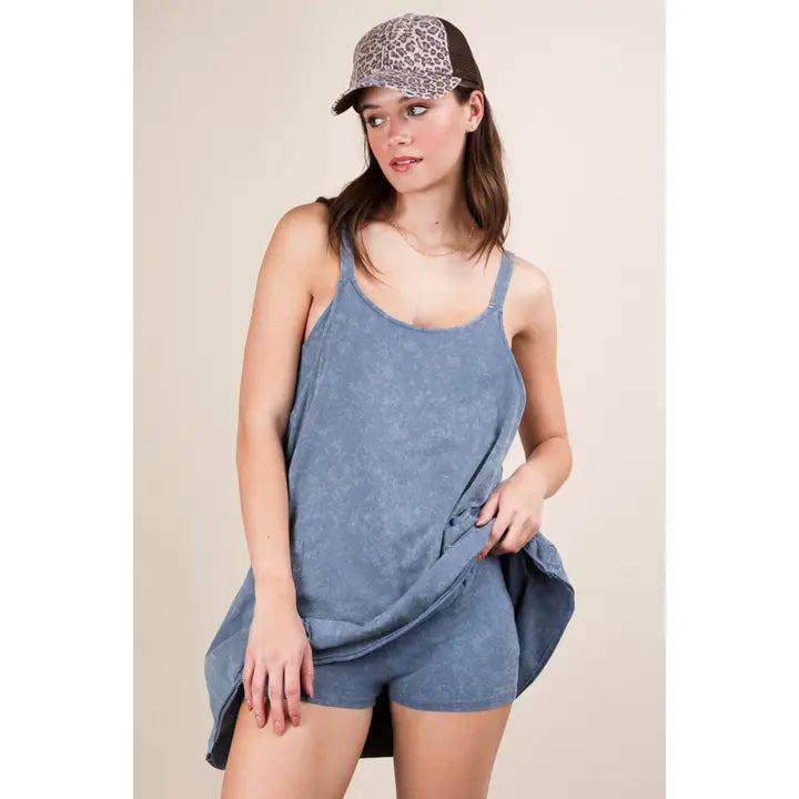 Forever Mineral Wash Mini Dress