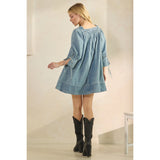 Say Yes To The Denim Babydoll Dress