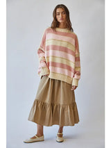 She's The One Stripe Oversized Sweater