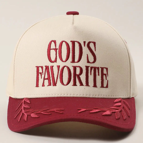 God's Favorite Embroidered Hat