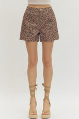 Untamed Leopard Print Shorts - BarBelles Boutique