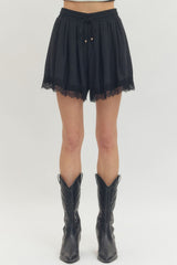 Cowgirl Lace Trim Shorts
