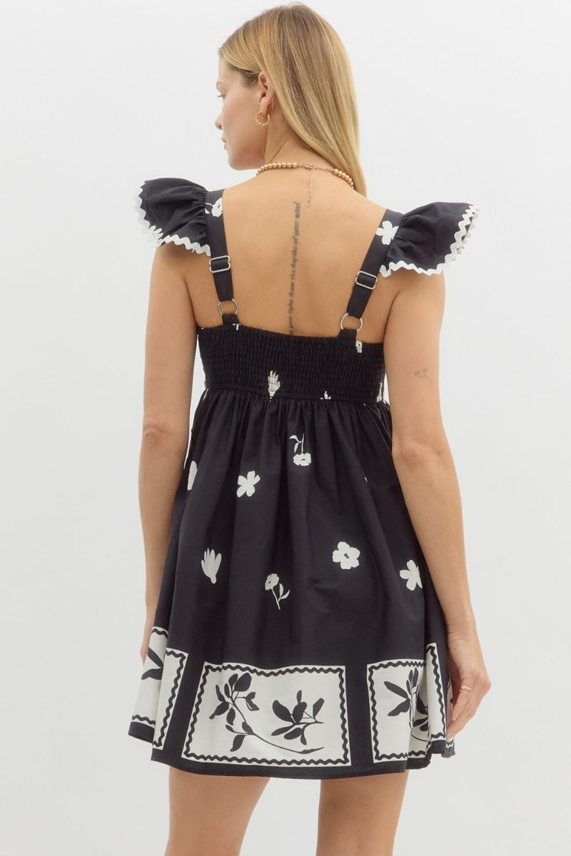 Sweet Stencil Babydoll Dress