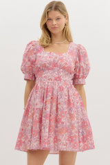 Pretty Pink Petals Mini Dress - BarBelles Boutique