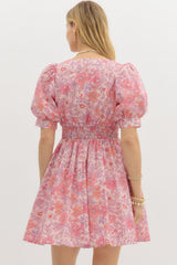 Pretty Pink Petals Mini Dress - BarBelles Boutique