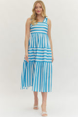 Stripes Honey Midi Dress - BarBelles Boutique