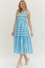 Stripes Honey Midi Dress - BarBelles Boutique