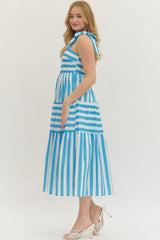 Stripes Honey Midi Dress - BarBelles Boutique