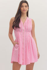 Daisy Gingham Mini Dress