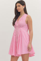 Daisy Gingham Mini Dress