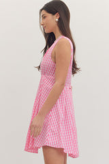 Daisy Gingham Mini Dress