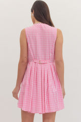 Daisy Gingham Mini Dress