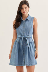 She's From TX Denim Mini Dress