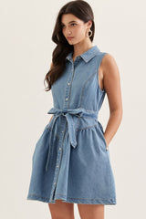 She's From TX Denim Mini Dress