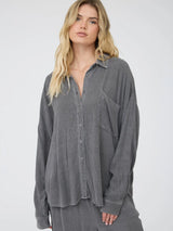 Chloe Collard Long Sleeve Lounge Top - BarBelles Boutique