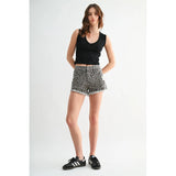 Leopard Mama Denim Shorts - BarBelles Boutique