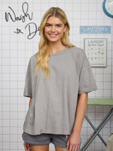 Karla Washed Relaxed Knit Tee - BarBelles Boutique