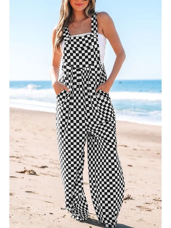 Checkered Me Out Wide Leg Jumpsuit