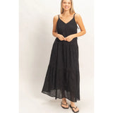 Floral Eyelet Maxi Dress - BarBelles Boutique