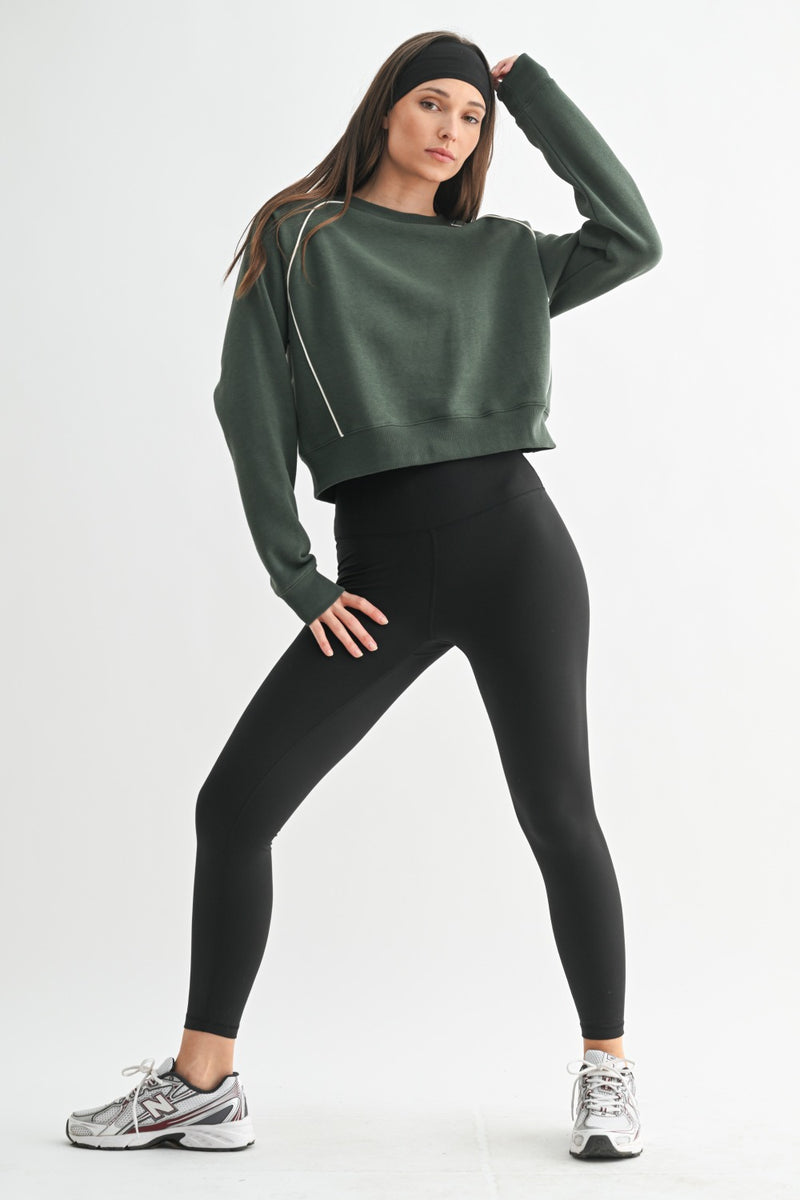 Sporty Style Crewneck Sweater